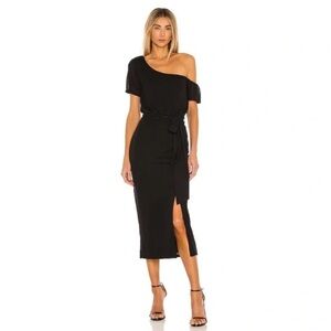 Lovers + Friends Black One-Shoulder Dress